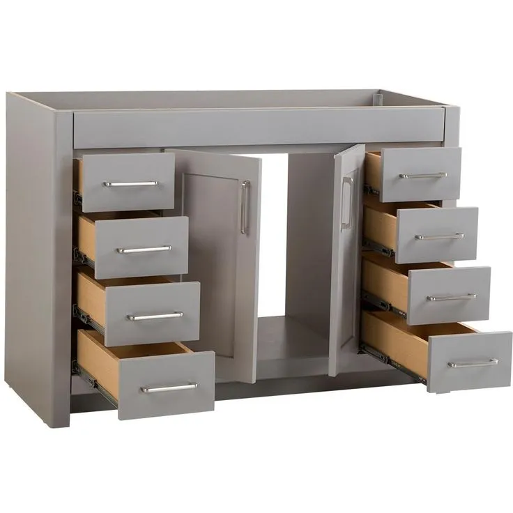 Westcourt 49 in. W x 22 in. D Bath Vanity in Sterling Gray with Stone Effect Vanity Top in Pulsar with White Sink, photo 3 of 6
