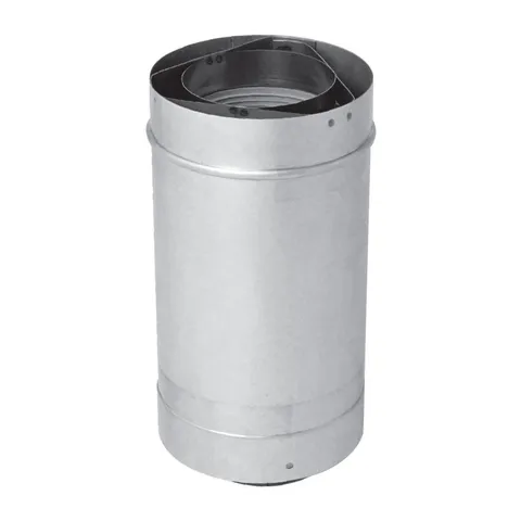 Adjustable Vent Length 3 × 5 in Stainless Steel Concentric Vent for Indoor Tankless Gas Water Heaters