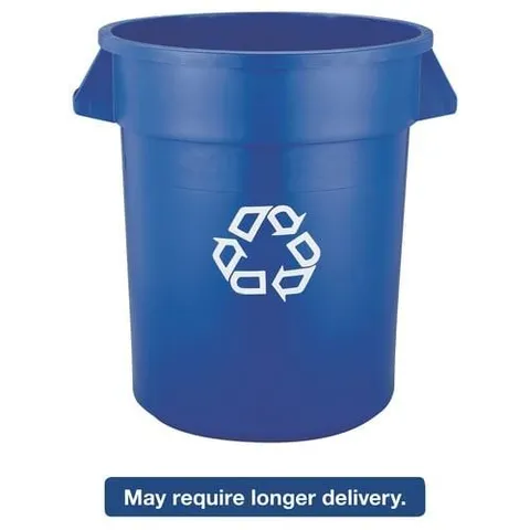20-Gallon Blue Commercial Outdoor Recycling Bin