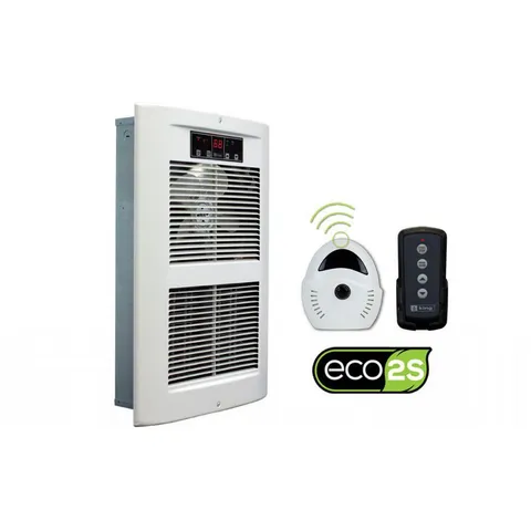 LPW ECO2S 120-Volt 1500-2750-Watt 5118-9383 BTU Electric Wall Heater in White Dove