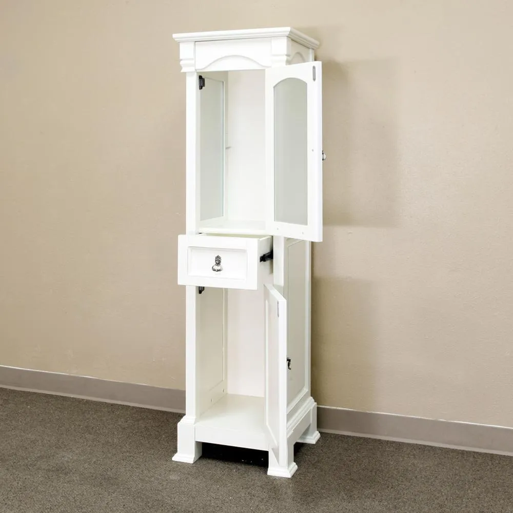 Bloomfield 18 in. W x 65 in. H x 17 in. D Bathroom Linen Storage Cabinet in Cream White, photo 3 of 4