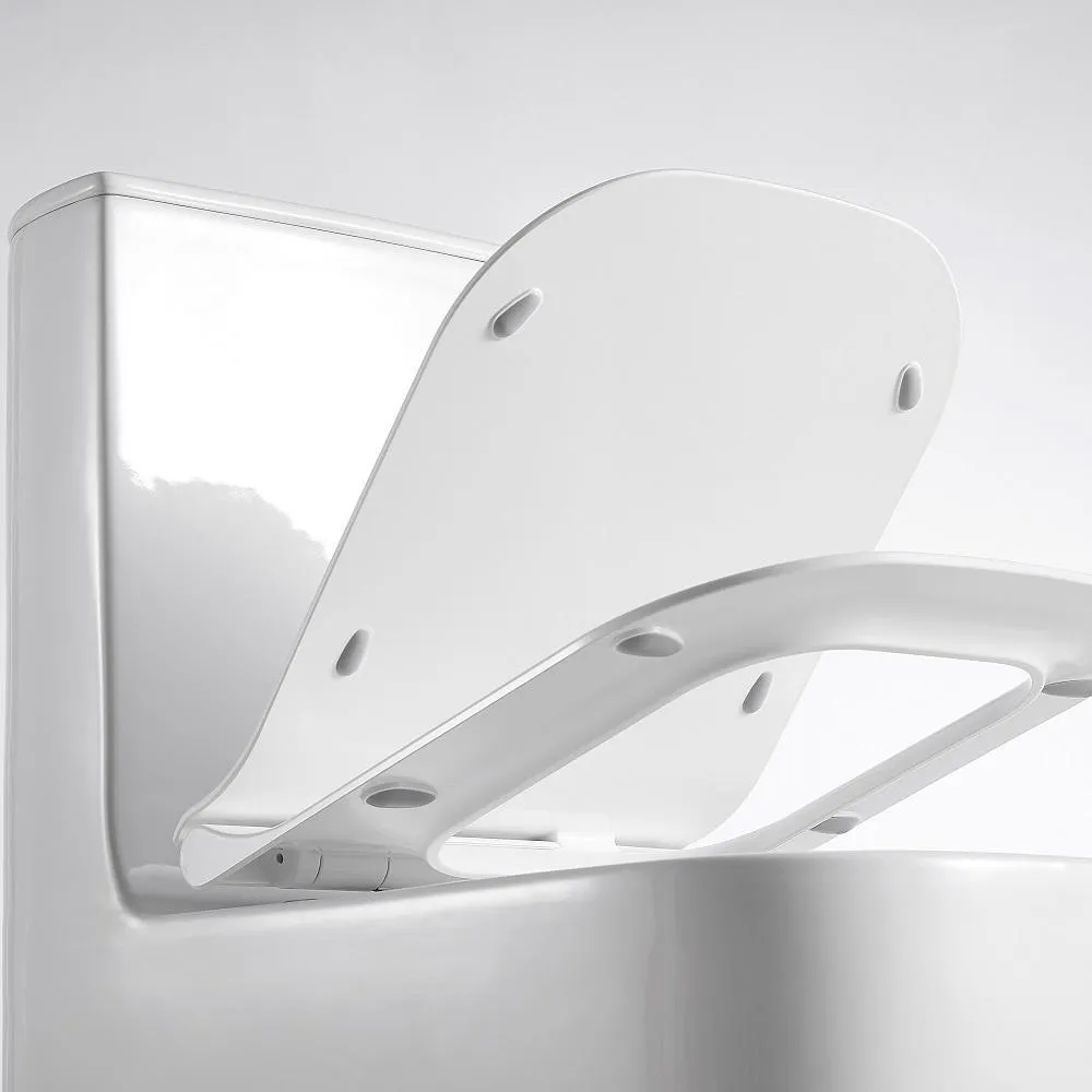 1-Piece 1.28 GPF Dual Flush High Efficiency Elongated Toilet in White, Seat Included, photo 5 of 6