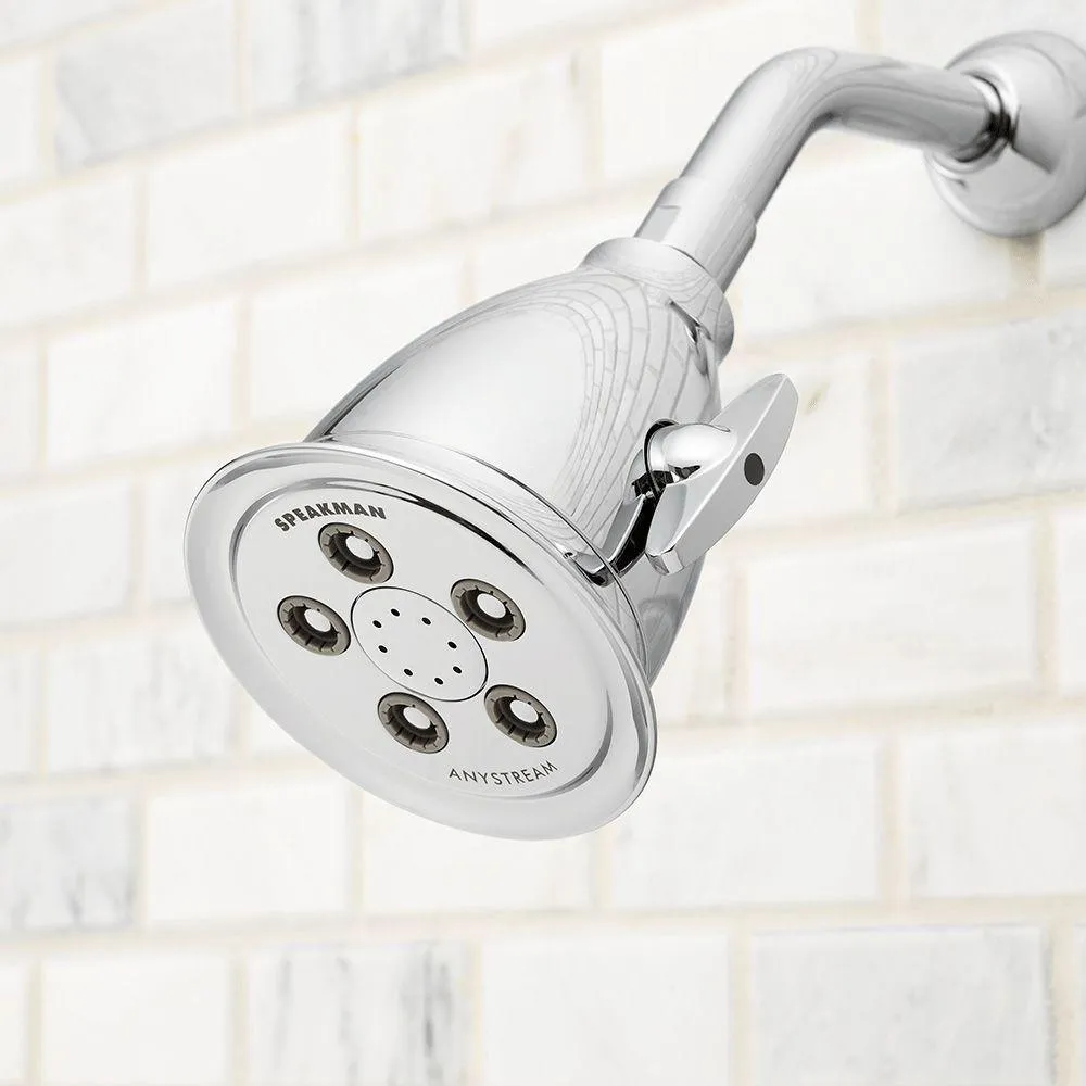 3-Spray 4.1 in. Single Wall MountHigh Pressure Fixed Adjustable Shower Head in Polished Chrome, photo 4 of 14