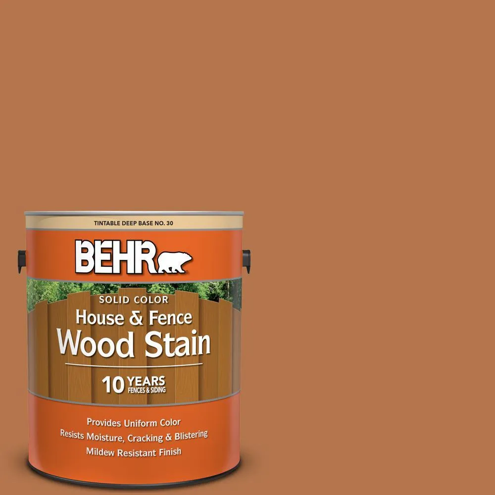 BEHR 5 gal. #SC-533 Cedar Naturaltone Solid Color House and Fence Exterior Wood Stain, photo 13 of 13
