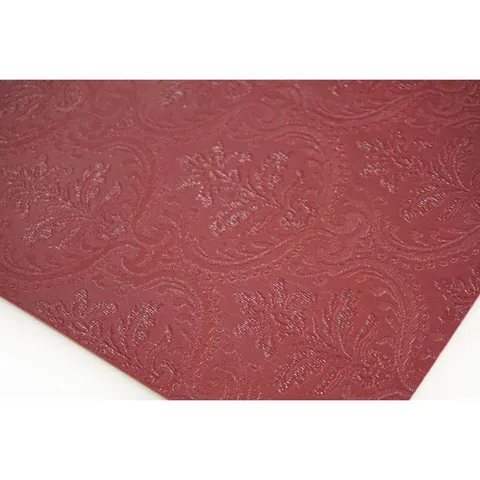 Venecia Burgundy Faux Leather Placemat (Set of 4)