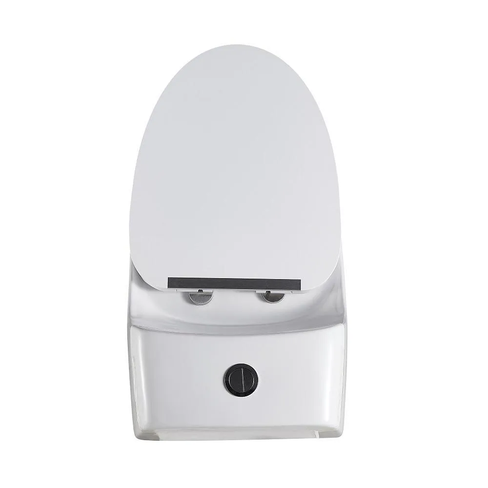 1-Piece 1.28 GPF Dual Flush High Efficiency Elongated Toilet in White, Seat Included, photo 4 of 7