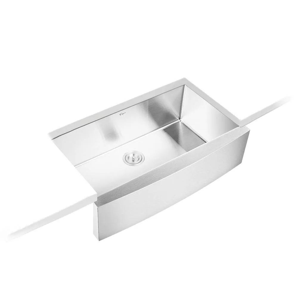 33 in. x 20 in. Stainless Steel Laundry/Utility Sink Handmade Apron Front Double Bowl with Basket Strainer, photo 2 of 8
