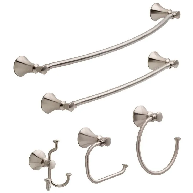 Delta Valdosta Satin Nickel Surface Mount Single Post Toilet Paper Holder, photo 8 of 8