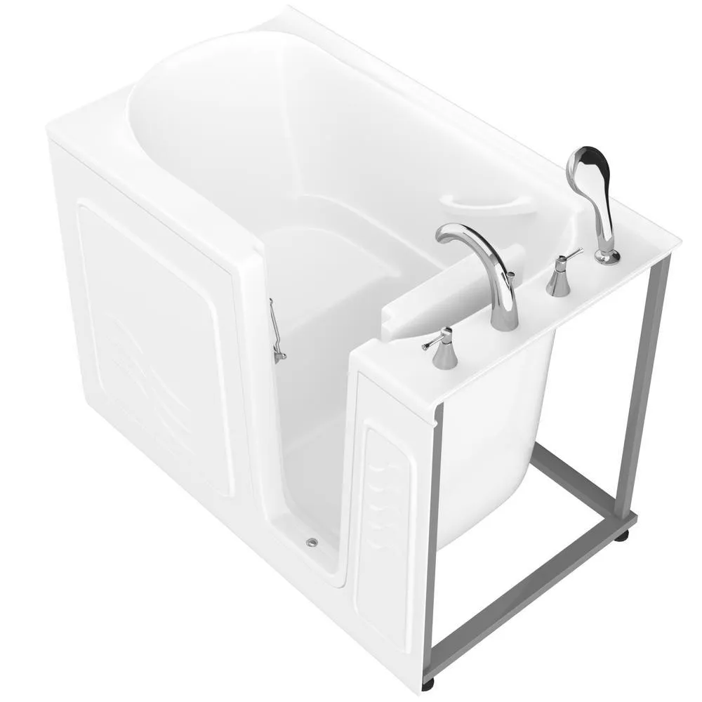 Universal Tubs HD Series 30 in. x 53 in. Right Drain Quick Fill Walk-In Soaking Bathtub in White, photo 12 of 22