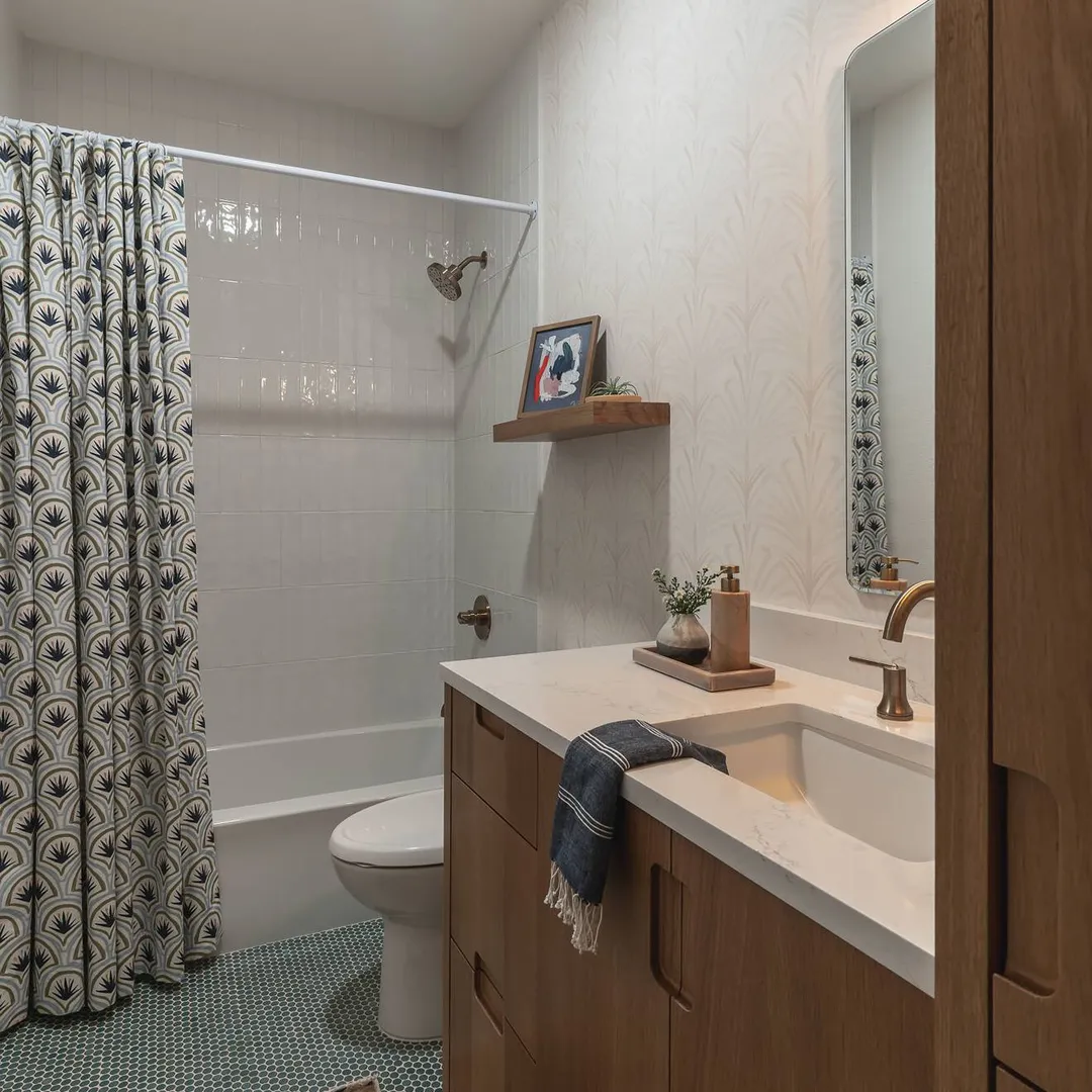 Bedrosians 360 Silver Sage 12-in x 12-in Matte Porcelain Penny Round Floor and Wall Tile (1-sq. ft/ Piece), photo 3 of 4