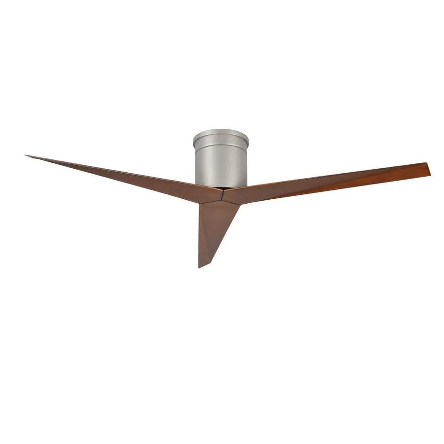 Matthews Fan Company Eliza 56-in Brushed Nickel Indoor/Outdoor Flush Mount Ceiling Fan with Remote (3-Blade), photo 2 of 6