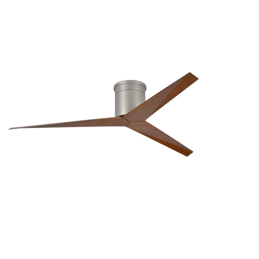Matthews Fan Company Eliza 56-in Brushed Nickel Indoor/Outdoor Flush Mount Ceiling Fan with Remote (3-Blade), photo 3 of 6