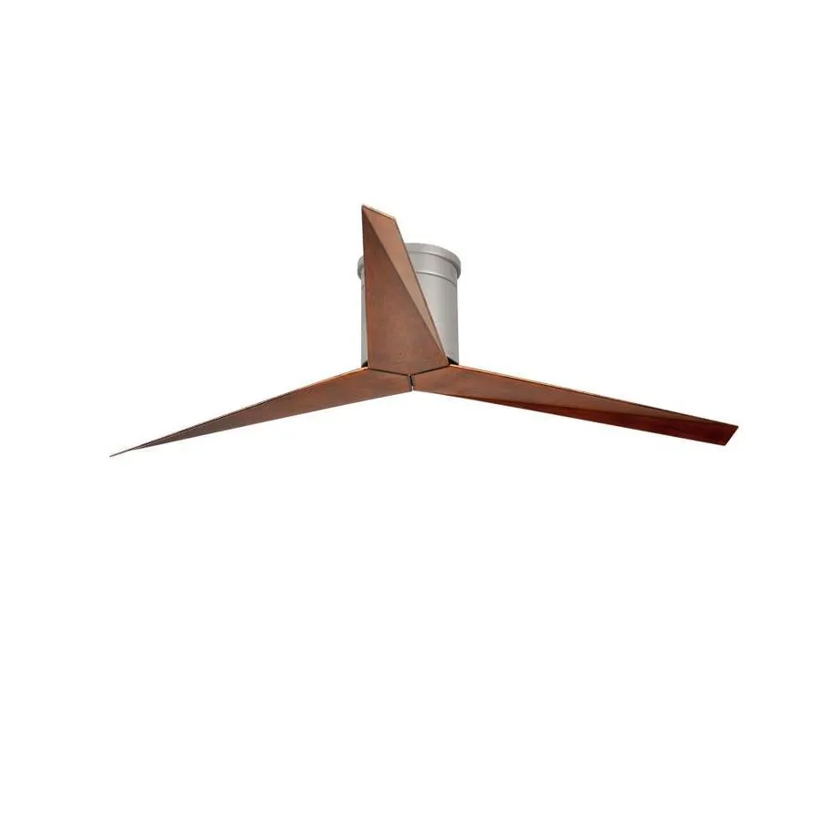 Matthews Fan Company Eliza 56-in Brushed Nickel Indoor/Outdoor Flush Mount Ceiling Fan with Remote (3-Blade), photo 4 of 6