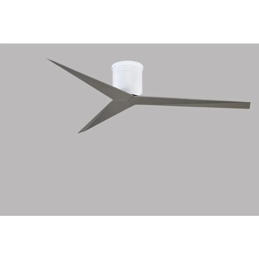 Matthews Fan Company Eliza 56-in Gloss White Indoor/Outdoor Flush Mount Ceiling Fan with Remote (3-Blade), photo 2 of 5