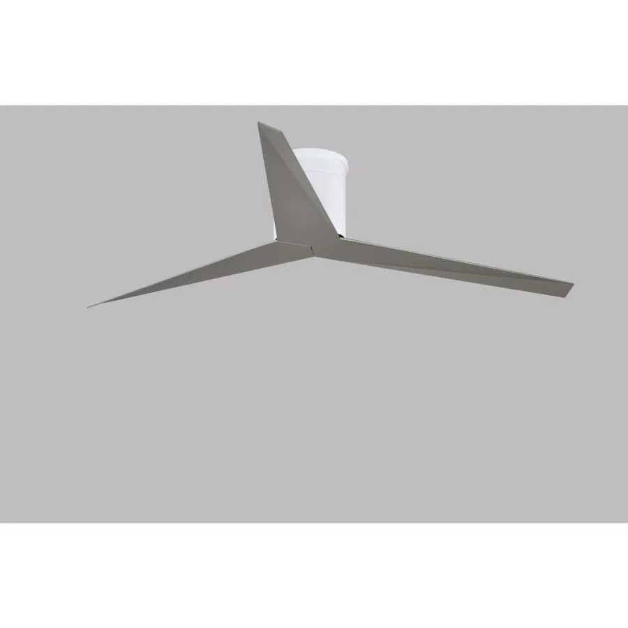 Matthews Fan Company Eliza 56-in Gloss White Indoor/Outdoor Flush Mount Ceiling Fan with Remote (3-Blade), photo 3 of 5