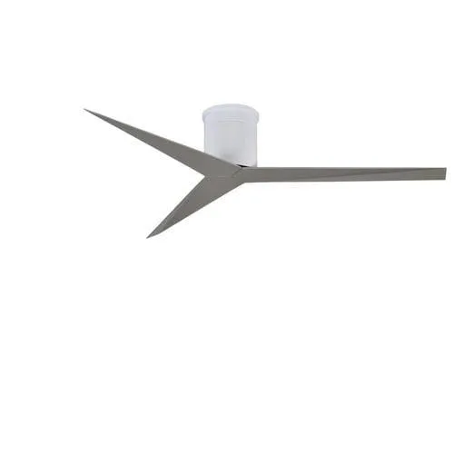 Matthews Fan Company Eliza 56-in Gloss White Indoor/Outdoor Flush Mount Ceiling Fan with Remote (3-Blade), photo 5 of 5