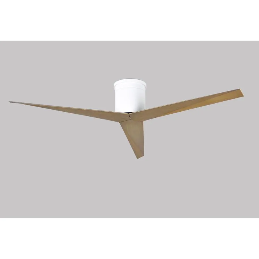 Matthews Fan Company Eliza 56-in Gloss White Indoor/Outdoor Flush Mount Ceiling Fan with Remote (3-Blade), photo 3 of 5