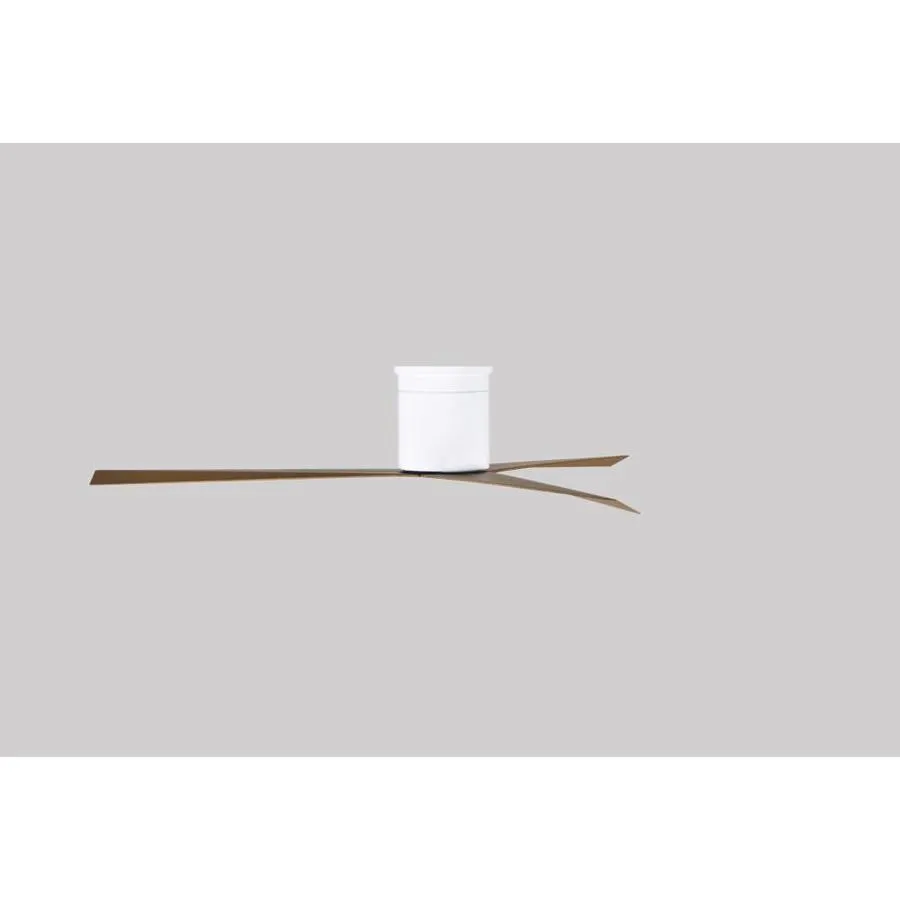 Matthews Fan Company Eliza 56-in Gloss White Indoor/Outdoor Flush Mount Ceiling Fan with Remote (3-Blade), photo 4 of 5