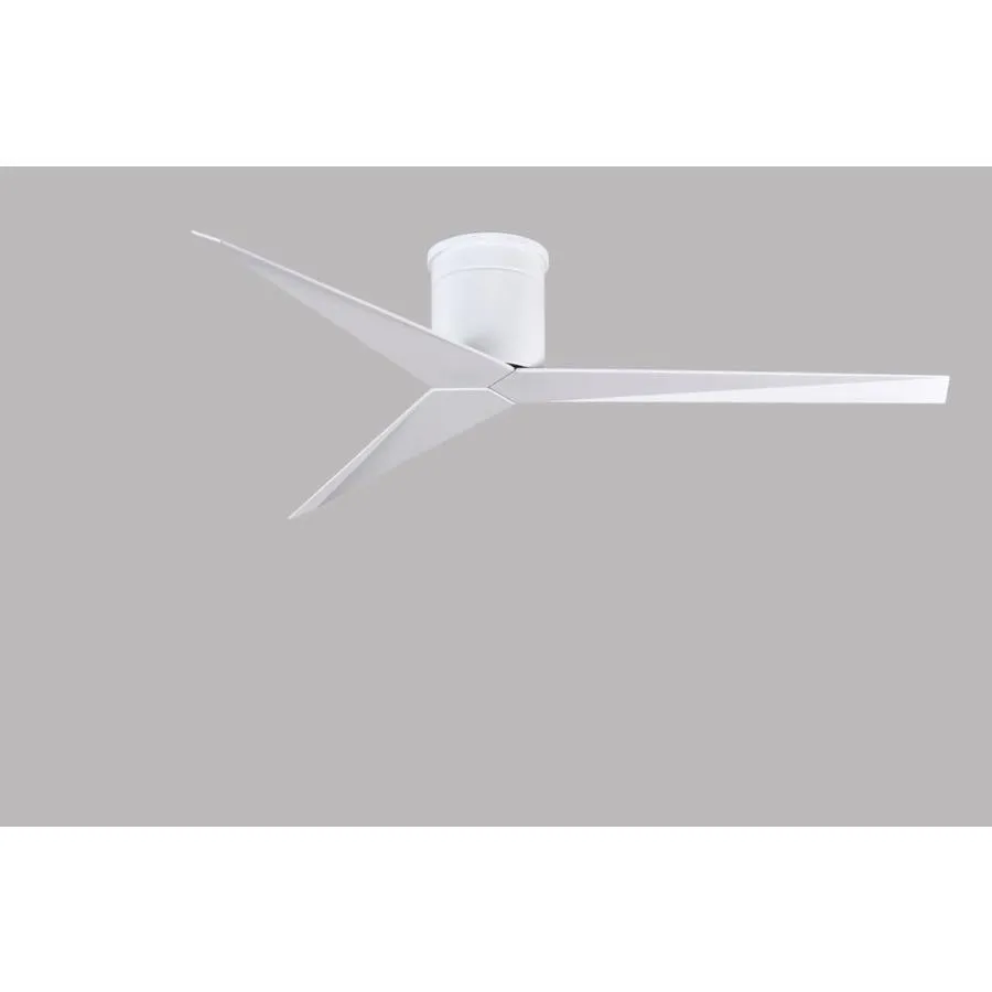 Matthews Fan Company Eliza 56-in Gloss White Indoor/Outdoor Flush Mount Ceiling Fan with Remote (3-Blade), photo 2 of 9