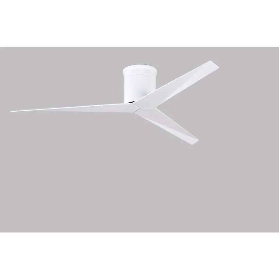 Matthews Fan Company Eliza 56-in Gloss White Indoor/Outdoor Flush Mount Ceiling Fan with Remote (3-Blade), photo 4 of 9