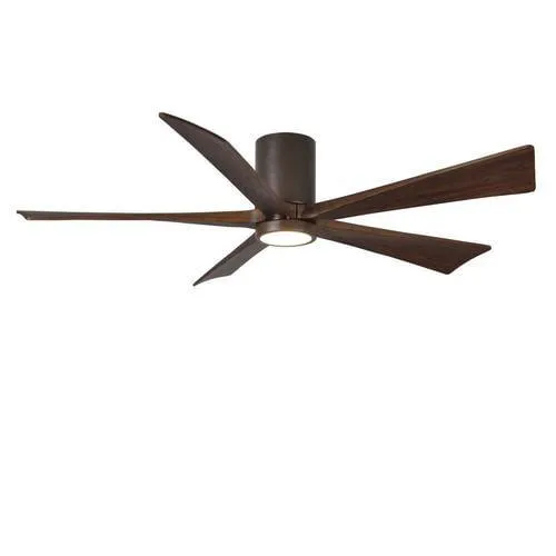 Matthews Fan Company Irene-HLK 60-in Textured Bronze LED Indoor/Outdoor Flush Mount Ceiling Fan with Remote (5-Blade), photo 2 of 2