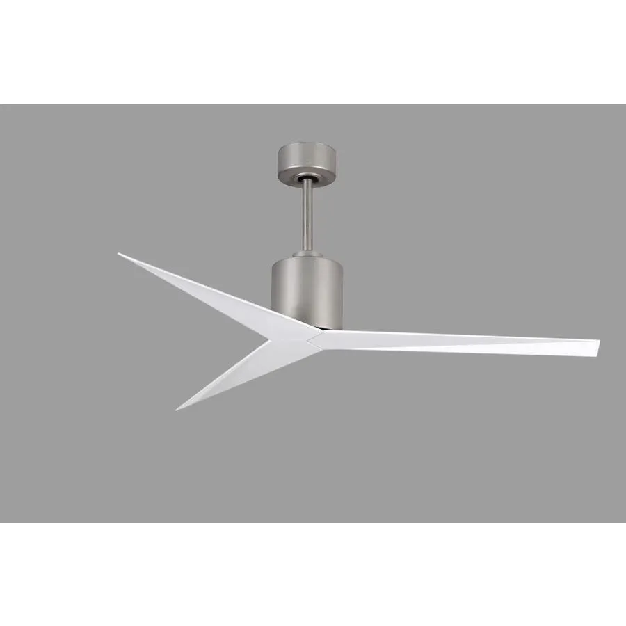 Matthews Fan Company Eliza 56-in Brushed Nickel Indoor/Outdoor Ceiling Fan with Remote (3-Blade), photo 2 of 7