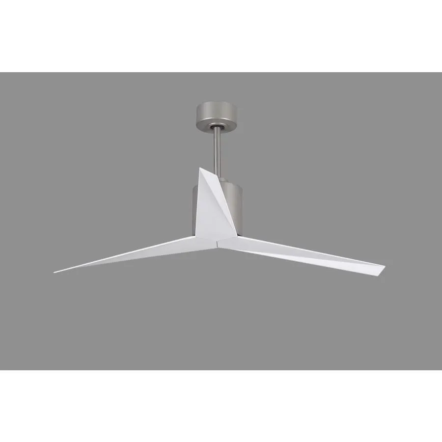 Matthews Fan Company Eliza 56-in Brushed Nickel Indoor/Outdoor Ceiling Fan with Remote (3-Blade), photo 3 of 7