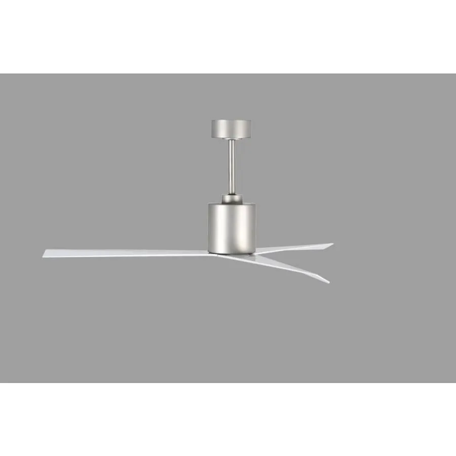 Matthews Fan Company Eliza 56-in Brushed Nickel Indoor/Outdoor Ceiling Fan with Remote (3-Blade), photo 6 of 7