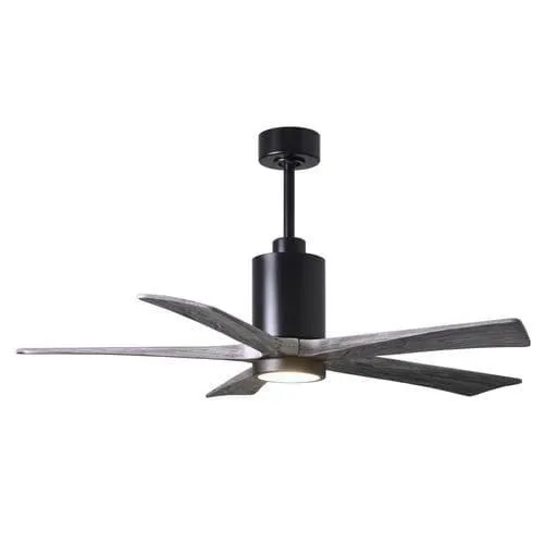 Matthews Fan Company Patricia 52-in Matte Black Integrated LED Indoor/Outdoor Ceiling Fan with Remote (5-Blade), photo 2 of 2