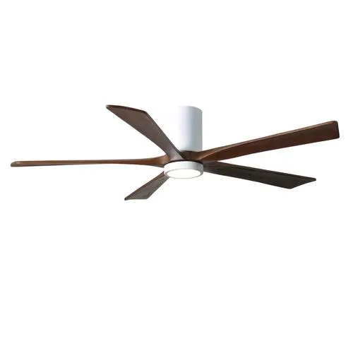 Matthews Fan Company Irene-HLK 60-in Gloss White LED Indoor/Outdoor Flush mount Ceiling Fan with Remote (5-Blade), photo 4 of 4
