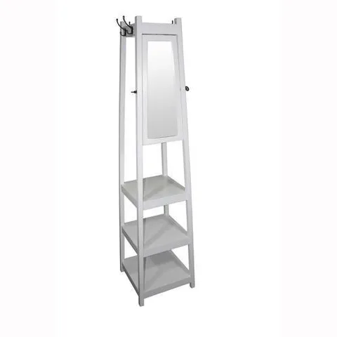 White 6-Hook Coat Stand