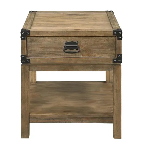 Carmel Collection Natural Wood Veneer Coffee Table