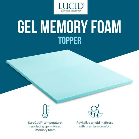 Gel 4-in D Memory Foam Twin Mattress Topper