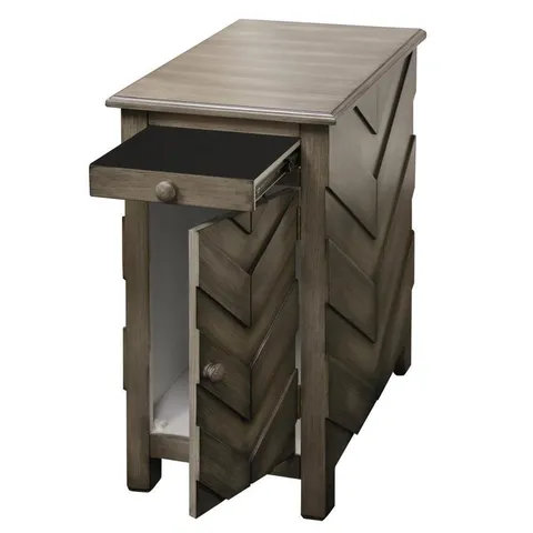 Gray Wood End Table