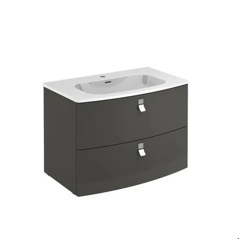 Rondo 32-in Anthracite Single Sink Bathroom Vanity with Ceramic White Ceramic Top