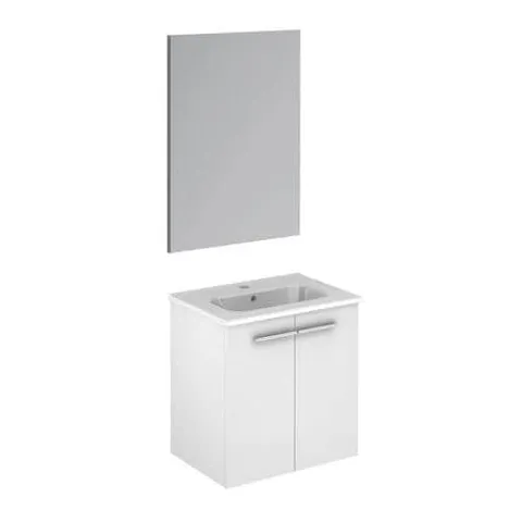 Start 20-in Gloss White Single Sink Bathroom Vanity with Ceramic White Ceramic Top