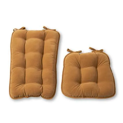 Greendale Home Fashions Jumbo Rocking Chair Cushion- Cherokee Solid- Khaki, photo 5 of 5