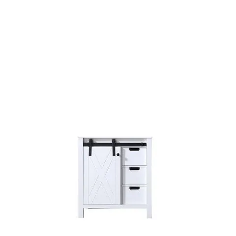 Marsyas 30-in White Bathroom Vanity Cabinet