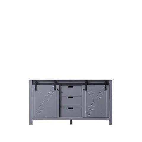 Marsyas 60-in Dark Grey Bathroom Vanity Cabinet