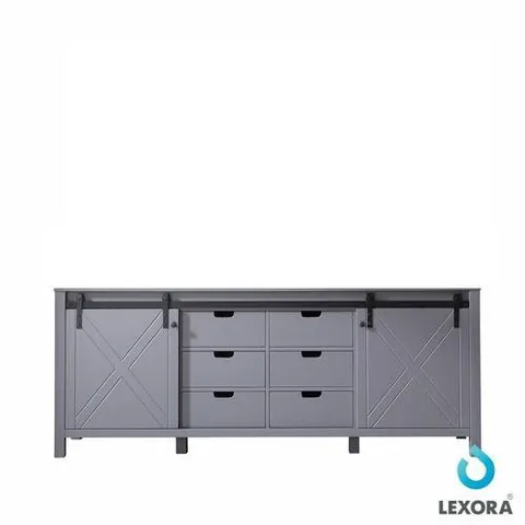 Marsyas 84-in Dark Grey Bathroom Vanity Cabinet