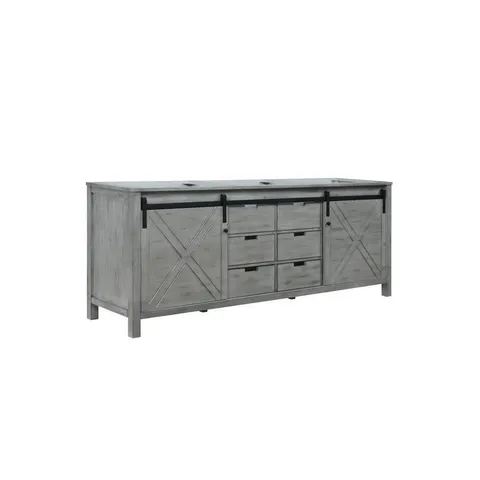 Marsyas 84-in Ash Grey Bathroom Vanity Cabinet