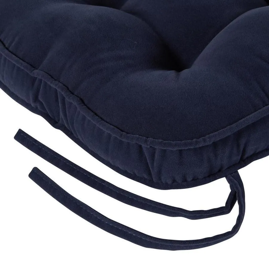 Greendale Home Fashions Jumbo Rocking Chair Cushion Set- Hyatt Fabric- Denim, photo 3 of 5