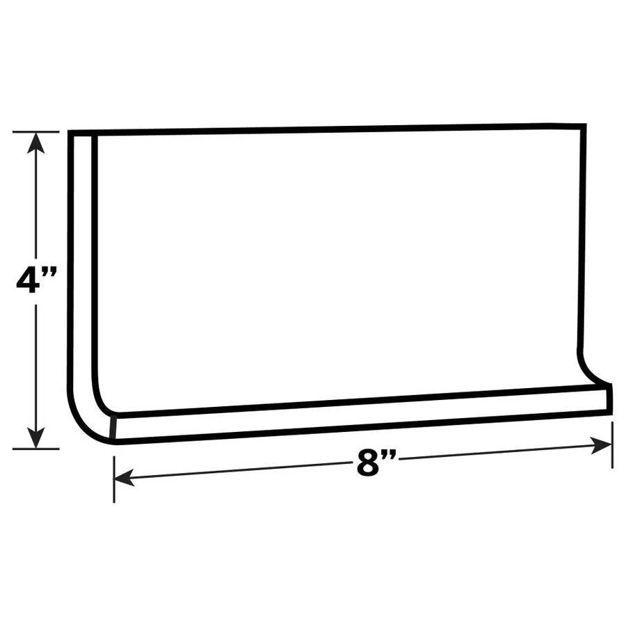 Crossville Playground 50-Pack Steel/Gloss Ceramic Cove Base Tile (4-in x 8-in), photo 3 of 11
