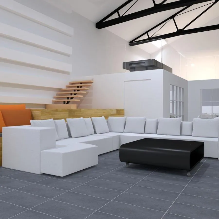 Crossville ChromaCode 8-Pack Steel/Semi-polished 12-in x 24-in Lappato Porcelain Stone Look Floor and Wall Tile, photo 4 of 26