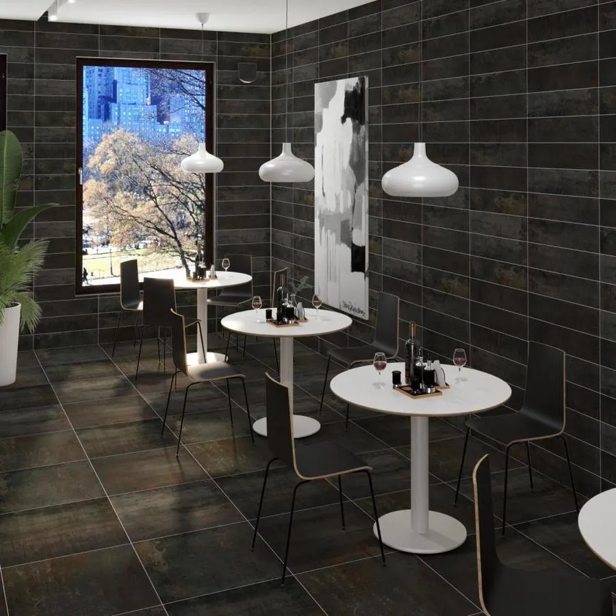 Crossville EnGarde 12-Pack Charcoal 6-in x 24-in Metallic Porcelain Stone Look Floor and Wall Tile, photo 5 of 10