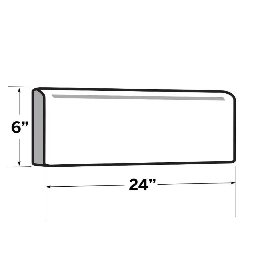 Crossville EnGarde 12-Pack Copper Porcelain Bullnose Trim Tile (6-in x 24-in), photo 3 of 6