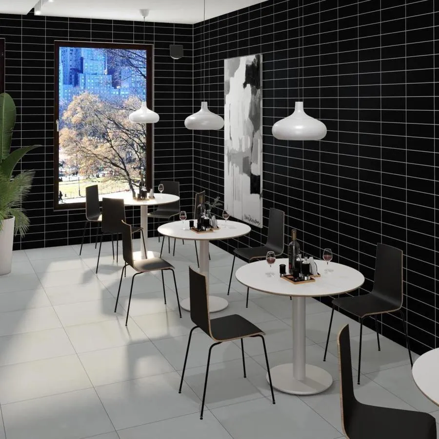 Crossville Playground 34-Pack Black/Satin 4-in x 12-in Satin Ceramic Subway Wall Tile, photo 4 of 14