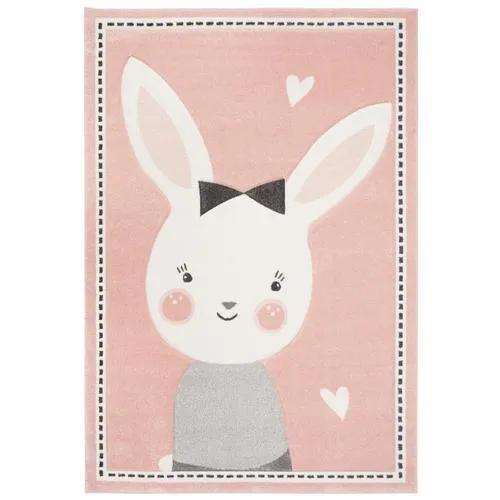 Safavieh Carousel Kids Bunny 5 x 8 Pink/Ivory Indoor Kids Area Rug, photo 6 of 6