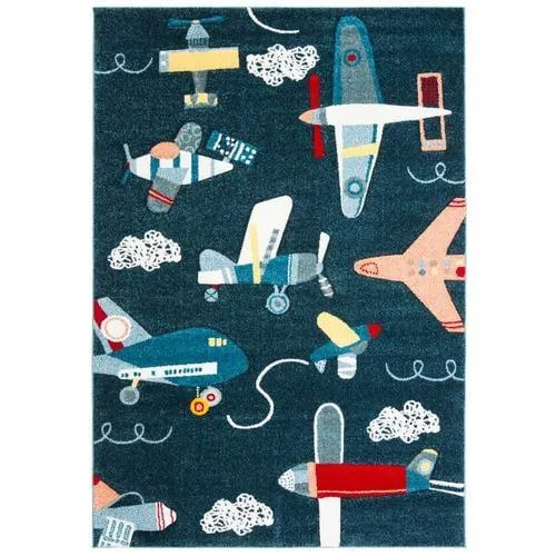 Safavieh Carousel Kids Planes 4 x 6 Navy/Ivory Indoor Kids Area Rug, photo 6 of 6