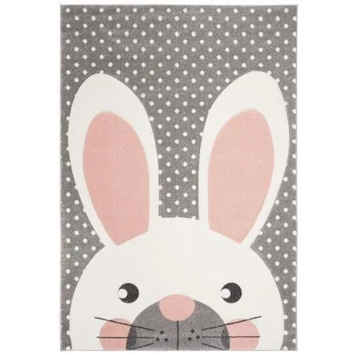 Safavieh Carousel Kids Peek a boo 4 x 6 Pink/Gray Indoor Kids Area Rug, photo 6 of 6